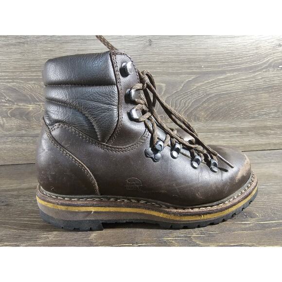 Hanwag Grunten Hiking Boot Lady Womens 5.5 EU 37.5 Brown Leather Gorpcore Lace - Picture 2 of 11